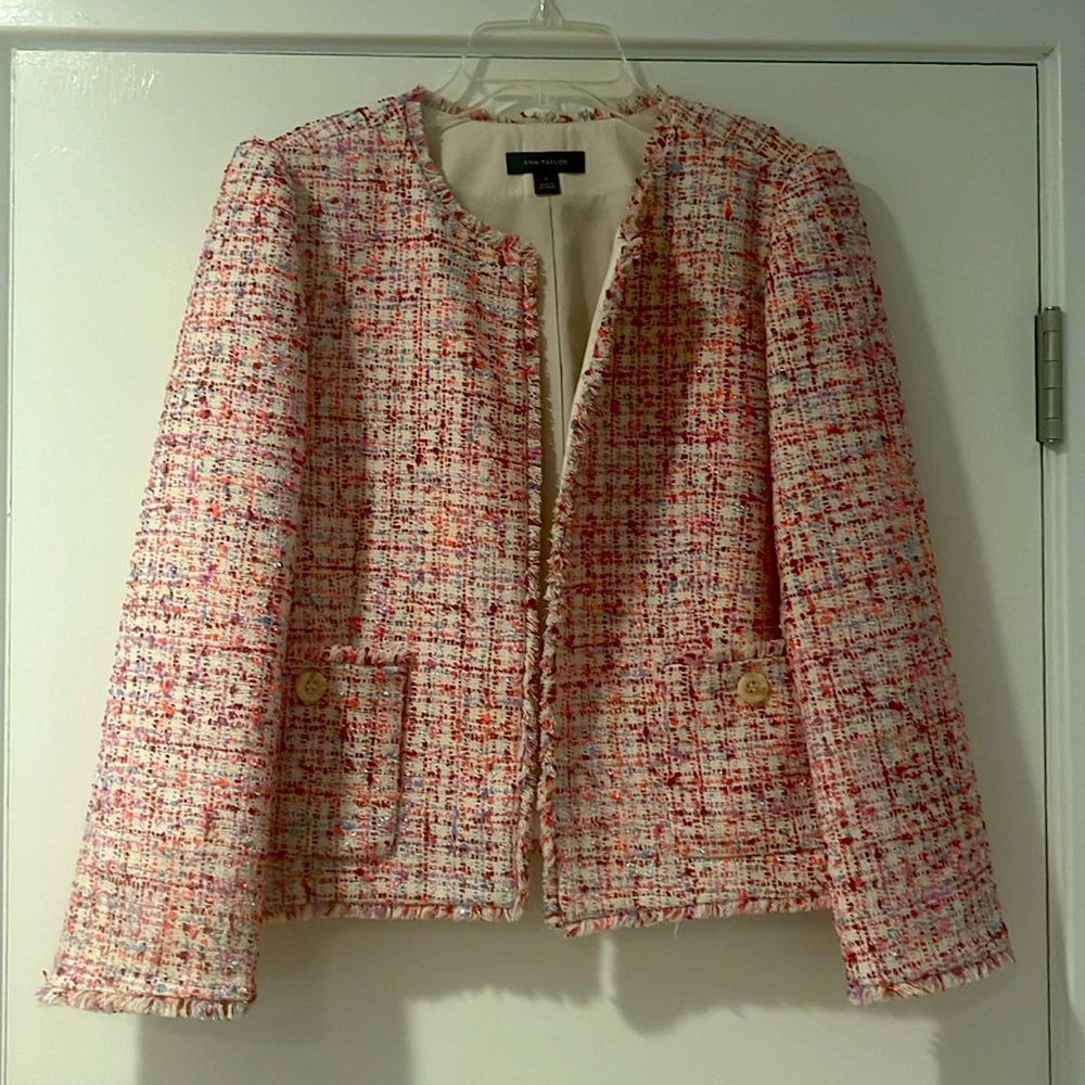 Ann Taylor spring tweed blazer